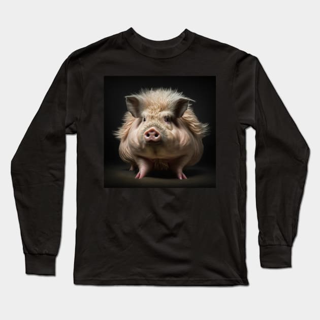 Chunky Pig Long Sleeve T-Shirt by yewjin